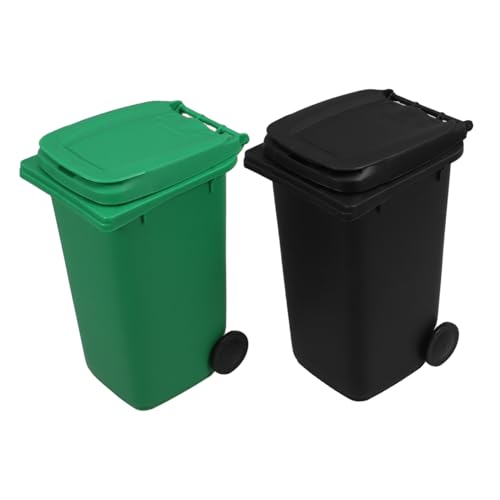 VILLFUL 2 Stück Mini Mülleimer Stifthalter Tischabfallbehälter für Stifte Bleistifte Makeup Pinsel Kompakter Organizer für Schreibtisch Büro von VILLFUL