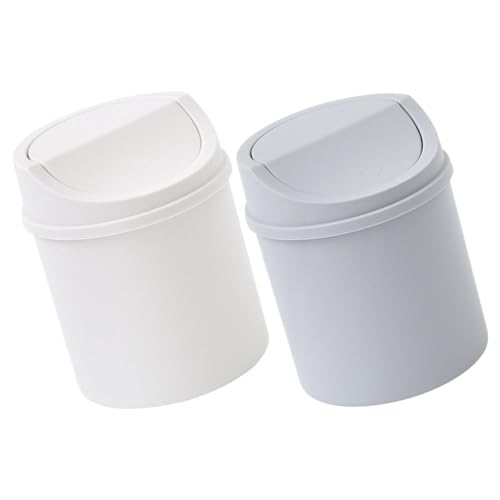 VILLFUL 2 Stück Mini Tischmülleimer mit Deckel aus Robustem Kunststoff Geruchsdicht Leicht zu Reinigen Wiederverwendbar Kompakt für Schreibtisch Büro Wohnzimmer und Schlafzimmer VILLFUL 2 Stück Mini Tischmülleimer mit Deckel aus Robustem Kunststoff Geruchsdicht Leicht zu Reinigen Wiederverwendbar Kompakt für Schreibtisch Büro Wohnzimmer und Schlafzimmer von VILLFUL