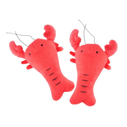 VILLFUL 2 Stück Quietschendes Kauspielzeug für Kleine Hunde Teiliges Lobster Design Robust und Beißfest Interaktives Plüschspielzeug für Welpen und Kleine Haustiere für Drinnen und VILLFUL 2 Stück Quietschendes Kauspielzeug für Kleine Hunde Teiliges Lobster Design Robust und Beißfest Interaktives Plüschspielzeug für Welpen und Kleine Haustiere für Drinnen und von VILLFUL