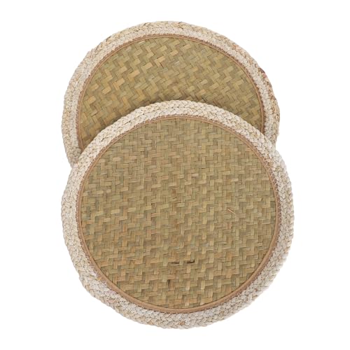 VILLFUL 2 Stück Runde Bambus Tischsets Gewebte Rattan Untersetzer mit Hitzeschutz für Esszimmer und Restaurant Vintage Hitzebeständig und Pflegeleicht VILLFUL 2 Stück Runde Bambus Tischsets Gewebte Rattan Untersetzer mit Hitzeschutz für Esszimmer und Restaurant Vintage Hitzebeständig und Pflegeleicht von VILLFUL