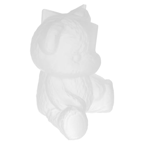 VILLFUL 2 Stück Silikonform Tragen Silikonformen Für Epoxidharz Cupcake-topper-form Silikonformharz Bärenharzformen Bärenform Aus Harz Formen Aus Silikonharz Bär Backform Weiß Kieselgel von VILLFUL
