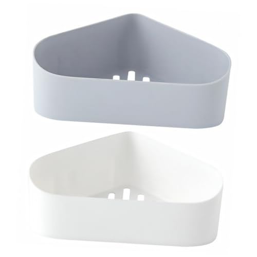 VILLFUL 2 Stück Teiliges Badezimmer Regal aus Langlebigem Kunststoff Wandmontierbar Multifunktionales Eckregal für Bad Küche und Wohnzimmer Platzsparend mit Großem Fassungsvermögen VILLFUL 2 Stück Teiliges Badezimmer Regal aus Langlebigem Kunststoff Wandmontierbar Multifunktionales Eckregal für Bad Küche und Wohnzimmer Platzsparend mit Großem Fassungsvermögen von VILLFUL