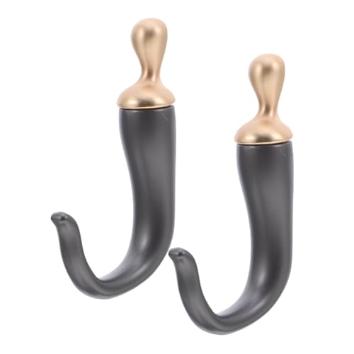 VILLFUL 2 Stück Teiliges Chili-form Wandhaken aus Robustem Zinklegierung Metall Dekorative Garderobenhaken für Bad Küche Schlafzimmer Hohe Tragfähigkeit Einfache Montage Graue Wandmontage von VILLFUL