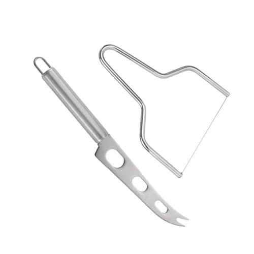 VILLFUL 2 Stück Teiliges Edelstahl Käse Schneide Ergonomischem Griff Rostfrei Robust Butter Käsehobel für Harte Käseblöcke Praktisches Küchenwerkzeug für Haushalt Restaurant Hotelgebrauch von VILLFUL