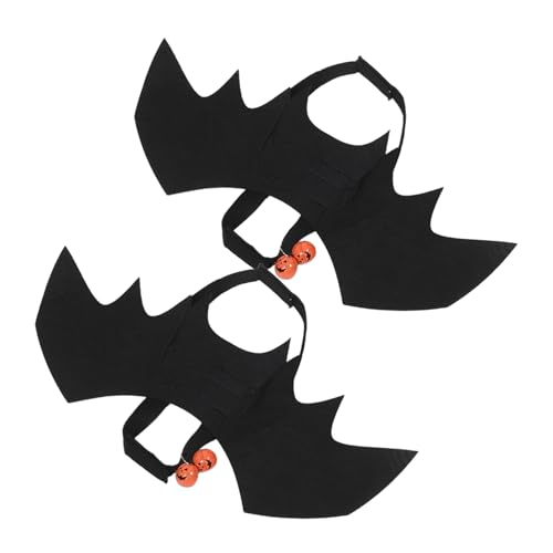VILLFUL 2 Stück Teiliges Fledermaus-kostüm für Hunde Katzen mit Glocke Leichtes Bequemes Haustier-kostüm mit Flügeln für Halloween Party und Alltag Lustiges Cosplay-Accessoire VILLFUL 2 Stück Teiliges Fledermaus-kostüm für Hunde Katzen mit Glocke Leichtes Bequemes Haustier-kostüm mit Flügeln für Halloween Party und Alltag Lustiges Cosplay-Accessoire von VILLFUL