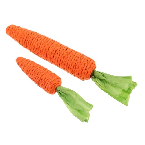 VILLFUL 2 Stück Teiliges Katzenspielzeug Karottenform Selbstunterhaltung Kratzschutz Fördert Pfotenmuskulatur für Drinnen und Draußen Geeignet für Katzen und Kätzchen von VILLFUL