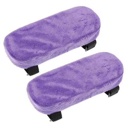 VILLFUL 2 Stück Teiliges Memory Schaum Armlehnenpolster für Bürostuhl und Gaming Stuhl Ergonomische Weiche Armstütze für Computerstuhl Passend Violett von VILLFUL