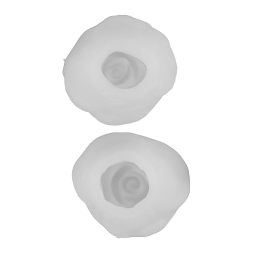 VILLFUL 2 Stück Teiliges Rosen Silikon Form Flexible Langlebige Blütenform für Kerzen Seifen Fondant Handgefertigte Blumen-dekoration Vielseitig für Resin Gießprojekte von VILLFUL