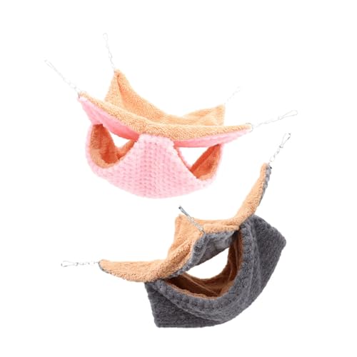 VILLFUL 2stücke Kleintier Hängematte Für Hamster Und Meerschweinchen Bequemes Bett Aus Baumwollmaterial Warmes Versteck Für Chinchilla Und Andere Haustiere Einfaches Design Für von VILLFUL