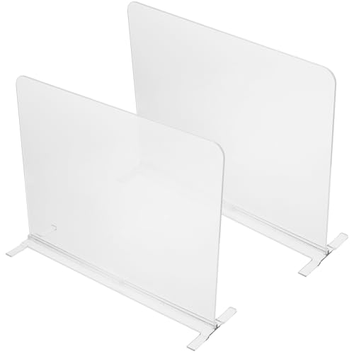 VILLFUL 2 Stück Transparente Regalteiler Verstellbar Transparent für Schrank Küche Bücherregal Einfache Installation ohne Werkzeug von VILLFUL