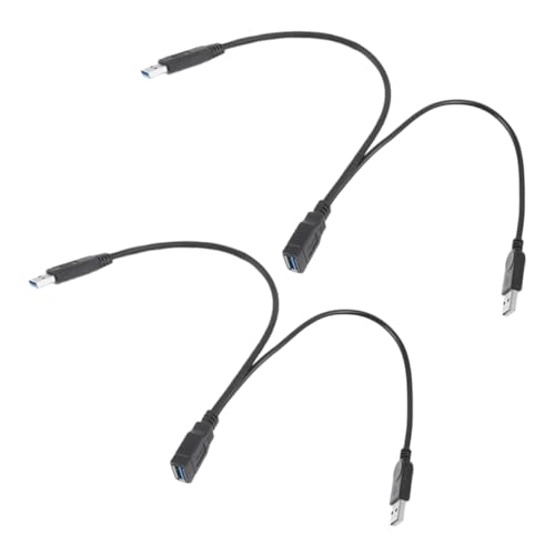 VILLFUL 2 Stück USB Verlängerungskabel für Hochgeschwindigkeits Datenübertragung Laden für Externe Drucker Langlebig mit Dualem Steckerdesign von VILLFUL