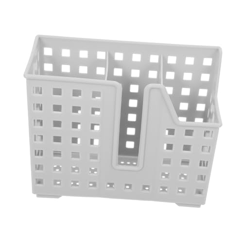 VILLFUL 2 Stück Wandmontierter Küchenbesteckhalter Kunststoff mit Abtropffunktion Platzsparender Organizer für Essstäbchen Löffel Messer Schnelltrocknender Besteckkorb für Arbeitsplatte von VILLFUL