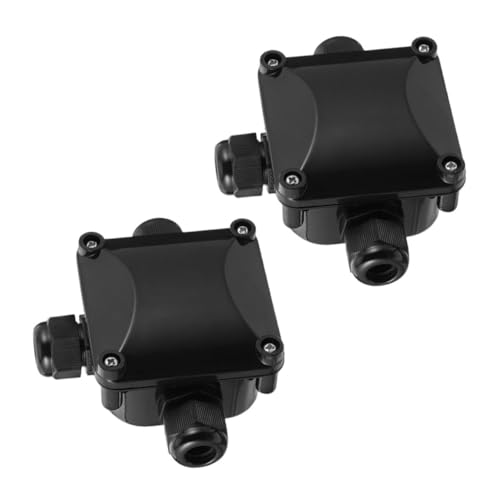 VILLFUL 2 Stück Wasserdichte Abzweigdose Outdoor Elektro Anschlussbox Wetterfest Stoßfest für Kabel Mm² Geeignet Gartenbeleuchtung Straßenlaterne von VILLFUL