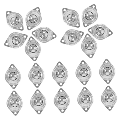 VILLFUL 20 Stück Teiliges Stahlkugel-transfer-rad mit Schraubbefestigung Verschleißfest und Stoßdämpfend Starke Tragkraft Einsetzbar für Schwerlast-transport und Möbelrollen von VILLFUL