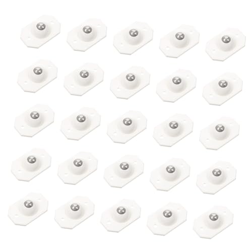 VILLFUL 24 Stück Teiliges Selbstklebende Mini Möbelrollen Drehbar Robuste Kunststoff räder für Aufbewahrungsboxen Schränke Küchen Wohnraum für Einfaches Verschieben und Reinigen von VILLFUL