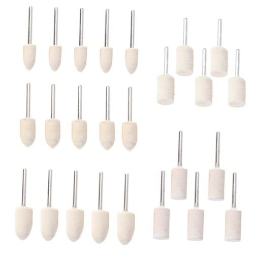 VILLFUL 25 Stück Teiliges Wollfilz Polierscheiben Set Polieraufsätze für Schmuck Edelstahl Glas Polierwerkzeug Zubehör für Mechanische Teile und Beauty Equipment VILLFUL 25 Stück Teiliges Wollfilz Polierscheiben Set Polieraufsätze für Schmuck Edelstahl Glas Polierwerkzeug Zubehör für Mechanische Teile und Beauty Equipment von VILLFUL