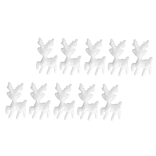 VILLFUL 25 Stück Weihnachtsdekoration DIY Rentierformen Ornamente für Zuhause Weiß für Festliche Anlässe und Kreative Bastelideen von VILLFUL