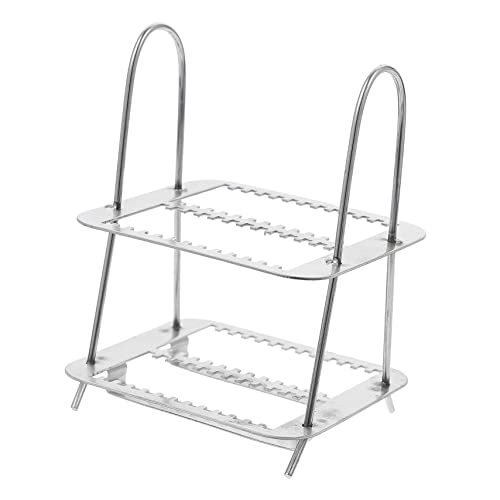 VILLFUL 26 Färbegestell Proben Mikroskop-objektträger-rack Objektträgergestell Aus Glas Gestell Für Objektträger Aus Glas Halter Für Mikroskop-objektträger Rostfreier Stahl Glasrutsche von VILLFUL