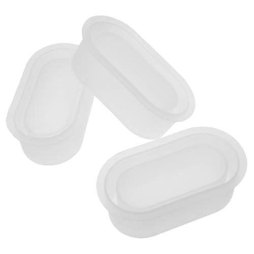 VILLFUL 3 Stück Ovaler Blumentopf Formen für Sukkulenten Wiederverwendbare DIY Garten Pflanzgefäß Gießform Robuste Silikonform für Kleine Zimmerpflanzen von VILLFUL