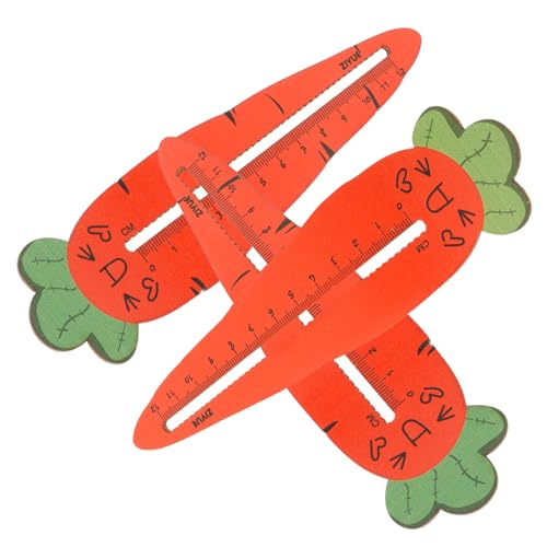 VILLFUL 3 Stück Teiliges Karottenförmige Holzlineale für Schüler Kleine Schullineale Nachhaltige Cartoon Maßstäbe für Schule und Büro von VILLFUL