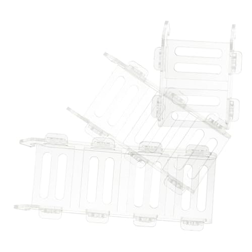 VILLFUL 3 Stück Transparente Hamsterleiter aus Langlebigem Kleine Kleintiertreppe für Ratten und Hamster Sicherer Kletterspaß Leicht zu Reinigen Fördert Aktivität und Spiel im Käfig von VILLFUL