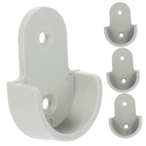 VILLFUL 30 Stück Kunststoff Kleiderstangen Halterungen Robuste und Sockel für Schrank und Duschstangen Installieren Langlebig und Korrosionsbeständig für Moderne Badezimmer und von VILLFUL