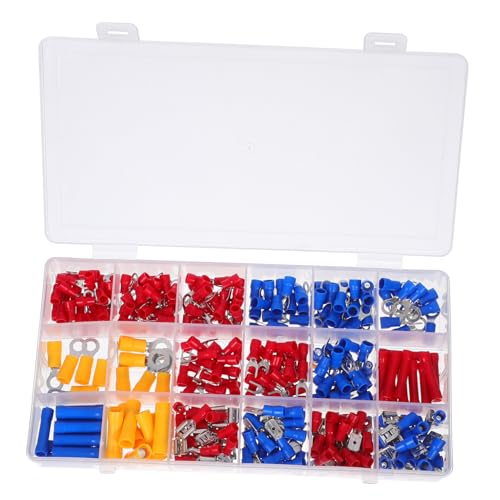 VILLFUL 300 Stk. Teiliges Terminal Connector mit Schrumpfschlauch Professionelles Elektrisches Wire Terminal Kit mit Isolierten Ring und Flachsteckern Für Autos Boote Lkws von VILLFUL