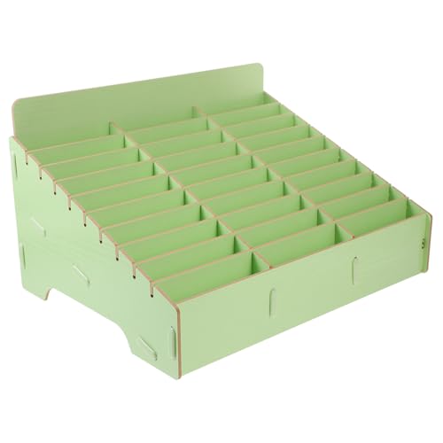 VILLFUL 30Gitter Holz Telefonhalter für Schreibtisch Aufbewahrungsbox für Handys und Kleine Gegenstände Fächer und Funktional für Büro Wohnzimmer und Schlafzimmer von VILLFUL