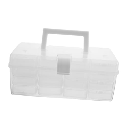 VILLFUL 32gitter Kunststoff Schmuckbox Transparent Mit Fächern Für Kleinteile Organizer Durchsichtig Mit Griffdesign Zur Aufbewahrung Von Perlen Und Schmuck Für Handwerk Und VILLFUL 32gitter Kunststoff Schmuckbox Transparent Mit Fächern Für Kleinteile Organizer Durchsichtig Mit Griffdesign Zur Aufbewahrung Von Perlen Und Schmuck Für Handwerk Und von VILLFUL