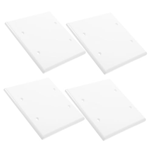 VILLFUL 4 Sätze Weiße Blende Steckdosenabdeckung aus Feuerfestem PC material Kratzfeste Wandsteckdosen abdeckung Einfache Montage Kompatibel für Wohn Bürodekoration von VILLFUL