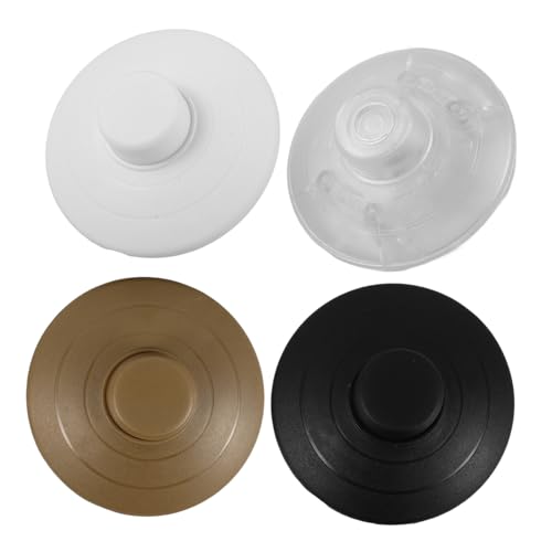 VILLFUL 4 Stück Fußschalter für Stehlampe Runde Fußpedal Schalter Transparent und Braun Austauschbare Lichtschalter mit Tretbetätigung für Einfache Bedienung von VILLFUL