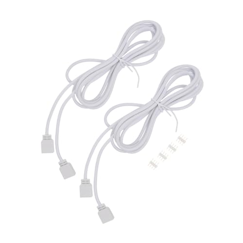 VILLFUL 4 Stück LED Verlängerungskabel Doppelseitig mit Pin Steckern für Smd Rgb LED Streifen Flexibles Rgb Anschlusskabel ohne Löten PVC Isoliert für Innenbeleuchtung und von VILLFUL