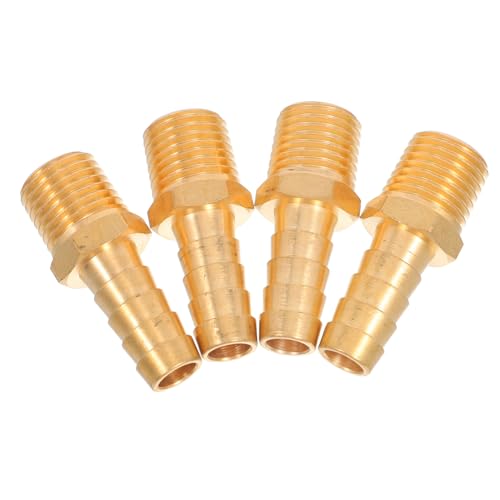 VILLFUL 4 Stück Messing Schlauchadapter Npt zu Barb Anschluss mit Goldbeschichtung Widerstandsfähige Schlauchkupplung für Bewässerung Luftkompression und Wassersysteme VILLFUL 4 Stück Messing Schlauchadapter Npt zu Barb Anschluss mit Goldbeschichtung Widerstandsfähige Schlauchkupplung für Bewässerung Luftkompression und Wassersysteme von VILLFUL