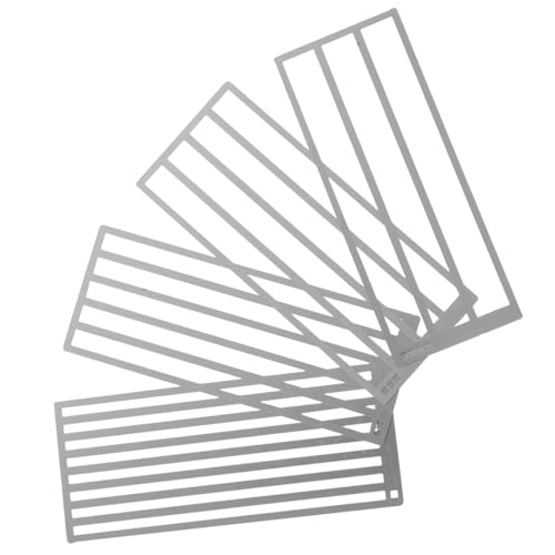 VILLFUL 4 Stück Teiliges Edelstahl Lineal mit Nano-Beschichtung Präzises Rasterlineal für Exakte Platzierung von Quadratischen Bohrern Kratzfestes DIY Kristallkunst Werkzeug von VILLFUL