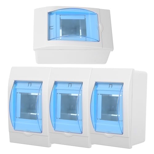 VILLFUL 4 Stück Teiliges Elektrisches Verteilergehäuse mit Transparentem Fenster Stromkreise Kunststoff-verteilerkasten für Haushalt Büro und Industrie Einfache Installation Langlebiges von VILLFUL