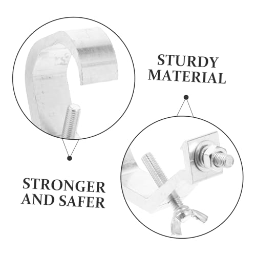 VILLFUL 4 Stück Teiliges Klammern mit Haken Robuste Bühnenlicht klemmen für Bewegliche Scheinwerfer Einfache Montage Kompatibel mit Rohren Sichere Befestigung für Professionelle von VILLFUL