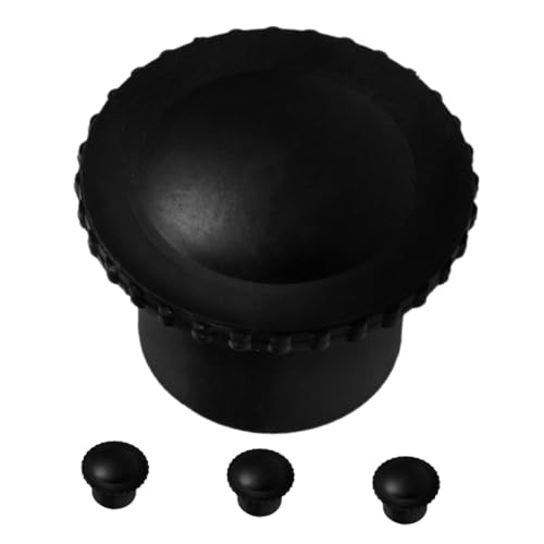VILLFUL 4 Stück Teiliges Kunststoff Endkappen für Wäscheständer Rohrstopper Gardinenstangen Kleiderschrank Stangen Schutzkappen Einfache Montage Schwarze Abdeckungen von VILLFUL
