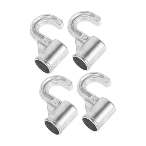 VILLFUL 4 Stück Teiliges Metallhaken aus Dickem Aluminiumlegierung Platzsparende Garderobenhaken für Kleiderstange Stabile Schrankstangenhalter zur Effizienten Aufbewahrung von Kleidung von VILLFUL