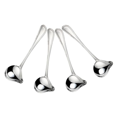 VILLFUL 4 Stück Teiliges Schöpflöffel Set mit Langem Griff und Entenschnabel Ausgießer Präzise Soßenportionierung Kratzfest und Hitzeschutzbietet für Küche und von VILLFUL
