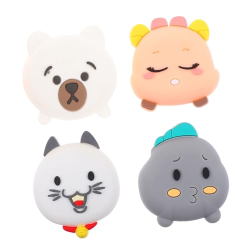 VILLFUL 4 Stück Teiliges Silikon Türstopper Selbstklebend Cartoon Türgriff Schutzpads Wandpuffer Geräuschdämpfend Dickes Material Möbel Schutz für Zuhause Badezimmer von VILLFUL