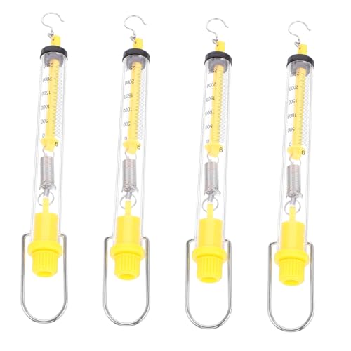 VILLFUL 4 Stück Teiliges Tubular Federkraftmessgerät Newton Dynamometer mit Haken Transparente Federwaage Messbereich für Physikexperimente und Unterricht von VILLFUL