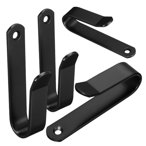 VILLFUL 4 Stück Wandhaken Schraubbar Schwerlast Metall Haken für Snowboard Aufhängung Kleidung Hut Werkzeuge Garage Organizer Kratzfest Poliert von VILLFUL