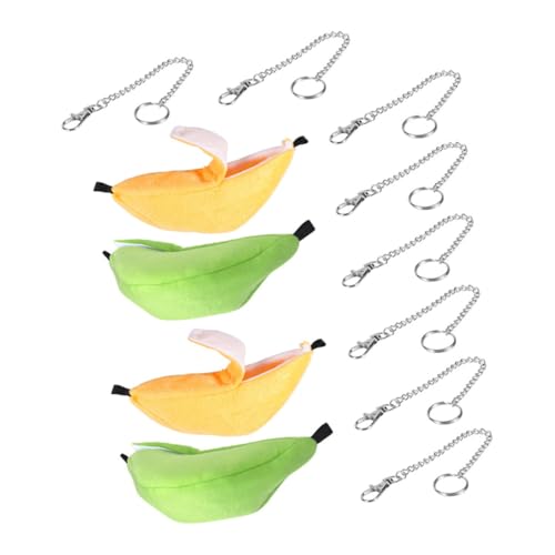 VILLFUL 4 Teiliges Hängematte für Kleine Tiere Banane Geformtes Schlafnest Platzsparendes Hamsterbett mit Einzigartigem Design Geeignet für Meerschweinchen Chinchillas Rennmäuse und von VILLFUL