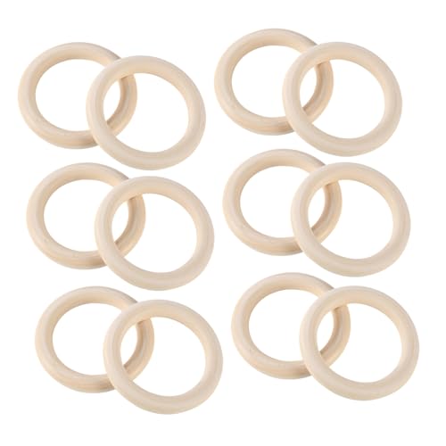 VILLFUL 40 Stück Teiliges Naturbelassene Holzringe Unlackierte Holzkreise für DIY Schmuckherstellung Makramee Häkeln Bastelbedarf Kreative Holzringe VILLFUL 40 Stück Teiliges Naturbelassene Holzringe Unlackierte Holzkreise für DIY Schmuckherstellung Makramee Häkeln Bastelbedarf Kreative Holzringe von VILLFUL