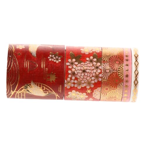 VILLFUL 5 Rollen Chinesisches Design Dekoratives Klebeband Dunkelrot DIY Basteln Scrapbooking Handarbeit Kreativset Pergamentpapier Motivpapier VILLFUL 5 Rollen Chinesisches Design Dekoratives Klebeband Dunkelrot DIY Basteln Scrapbooking Handarbeit Kreativset Pergamentpapier Motivpapier von VILLFUL