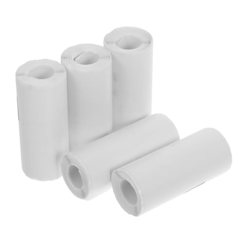 VILLFUL 5 Rollen Selbstklebendes Thermopapier Für Mini Thermodrucker Kompatibel Vielseitig Bedruckbare Etiketten Für Tragbare Drucker Weiß von VILLFUL