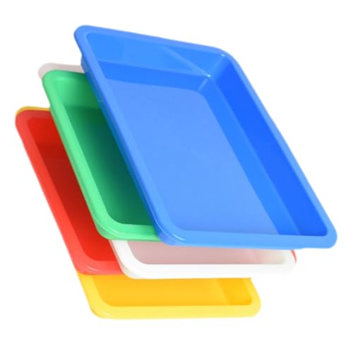 VILLFUL 5 Stck Teiliges Kunststoff Art Tablett Vielseitiges Basteltablett für DIY Projekte Glatte Oberfläche Robustes Serviertablett für Schule Zuhause und Kreative Aktivitäten VILLFUL 5 Stck Teiliges Kunststoff Art Tablett Vielseitiges Basteltablett für DIY Projekte Glatte Oberfläche Robustes Serviertablett für Schule Zuhause und Kreative Aktivitäten von VILLFUL