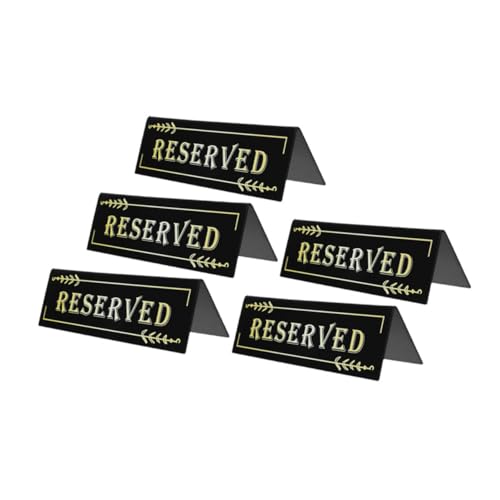 VILLFUL 5 Stück Teiliges Acryl Förmiges Doppelseitiges Reserviert Tischschild für Restaurant Hochzeit Gästereservierung Stabiles Leichtes Hotel Schild Vielseitig für Events und Meetings von VILLFUL