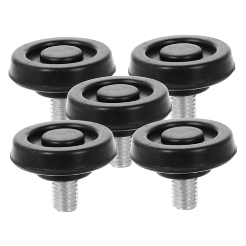 VILLFUL 5 Stück Teiliges Nivellierfüße für Friseurstuhl Robuste Schraubfüße aus Langlebigem Material Ergonomisch Geformte Stuhlzubehör Ersatzteile für Salonmöbel mit Rutschfestem Griff von VILLFUL
