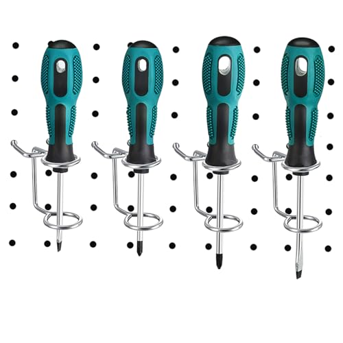 VILLFUL 5 Stück Teiliges Schraubendreher organizer Metall für Lochwand Doppelte Ringschraubendreherhalter Werkzeughaken für Werkstatt Garage Einfache Montage Platzsparend und Sicher VILLFUL 5 Stück Teiliges Schraubendreher organizer Metall für Lochwand Doppelte Ringschraubendreherhalter Werkzeughaken für Werkstatt Garage Einfache Montage Platzsparend und Sicher von VILLFUL